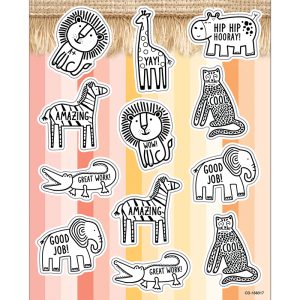 Schoolgirl Style™ Simply Safari Animals Shape Stickers, Pack of 72