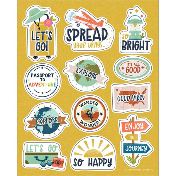 Carson Dellosa Education Let's Explore Think Positive Motivational Stickers, Pack of 72