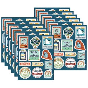 Carson Dellosa Education Let's Explore Motivators Motivational Stickers, 72 Per Pack, 12 Packs