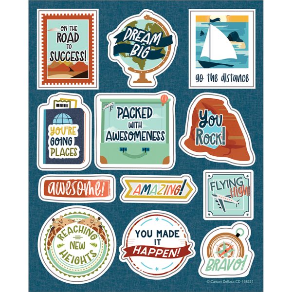 Carson Dellosa Education Let's Explore Motivators Motivational Stickers, Pack of 72