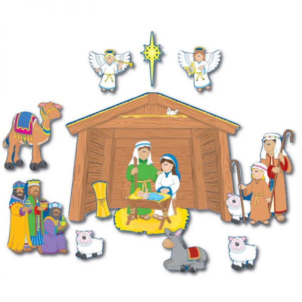 Carson Dellosa Education Nativity Bulletin Board Set, 15 Pieces