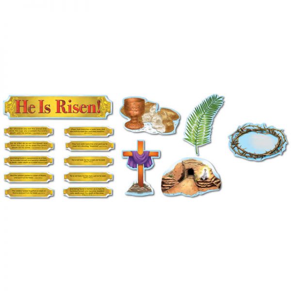 Carson Dellosa Education He Is Risen! Bulletin Board Set, 16 Pieces