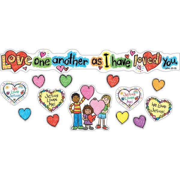 Carson Dellosa Education Love One Another Mini Bulletin Board Set, 26 Pieces