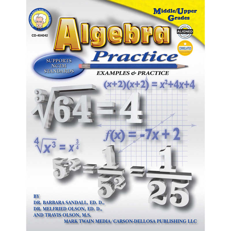 Algebra Practice: Examples & Practice, Middle / Upper Grades