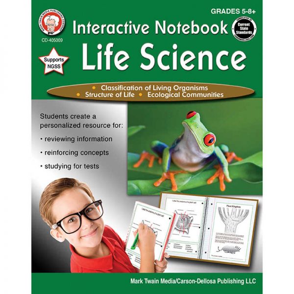 Mark Twain Media Interactive Notebook: Life Science, Grades 5-8