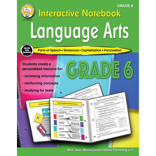 Mark Twain Media Interactive Notebook: Language Arts Workbook