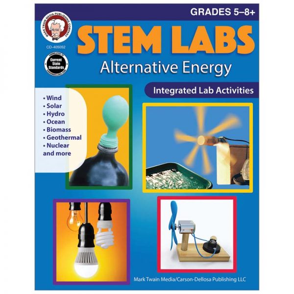 Mark Twain Media STEM Labs: Alternative Energy Workbook Grade 5-12 Paperback
