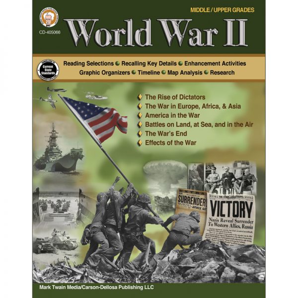 Mark Twain Media World War II Workbook, Grades 6-12