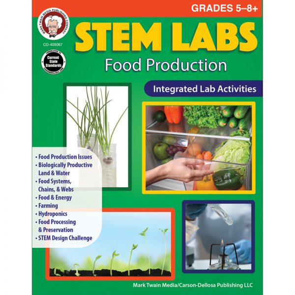 Mark Twain Media STEM Labs: Food Production Workbook, Grades 5-12