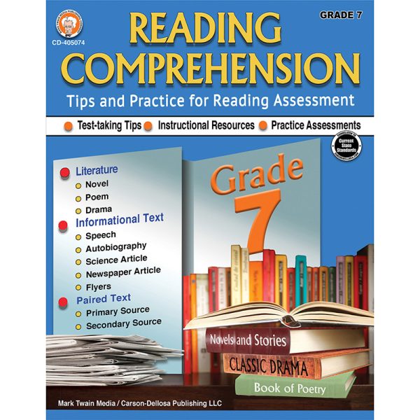 Mark Twain Media Reading Comprehension Workbook, Grade 7