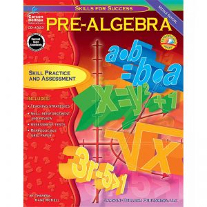 Carson Dellosa Education Pre-Algebra Resource Book, Grades 6-8, Paperback