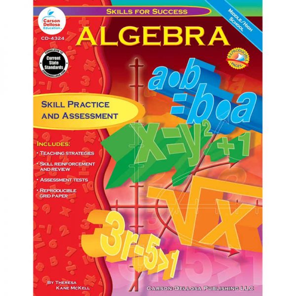 Carson Dellosa Education Skills for Success Algebra Resource Book, Grades 6-12, Paperback