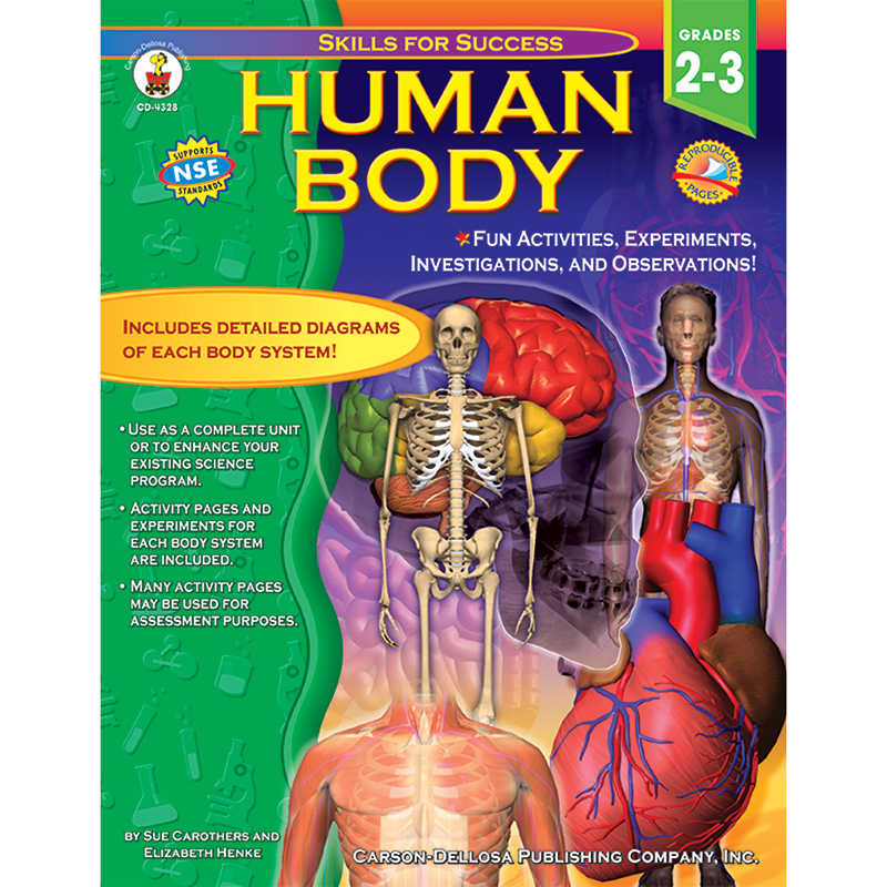 Carson Dellosa Education Human Body Resource Book, Grades 2-3