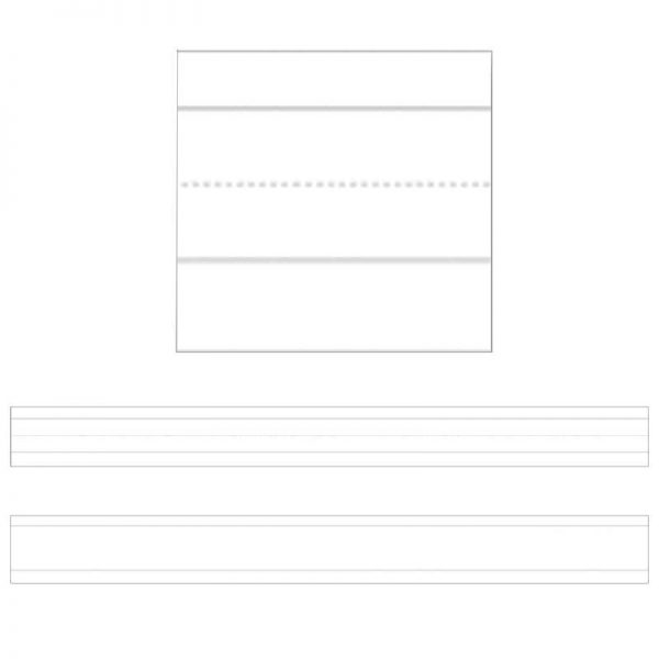 Carson Dellosa Education Lined White Sentence Strips, 3" x 24", Pack of 100