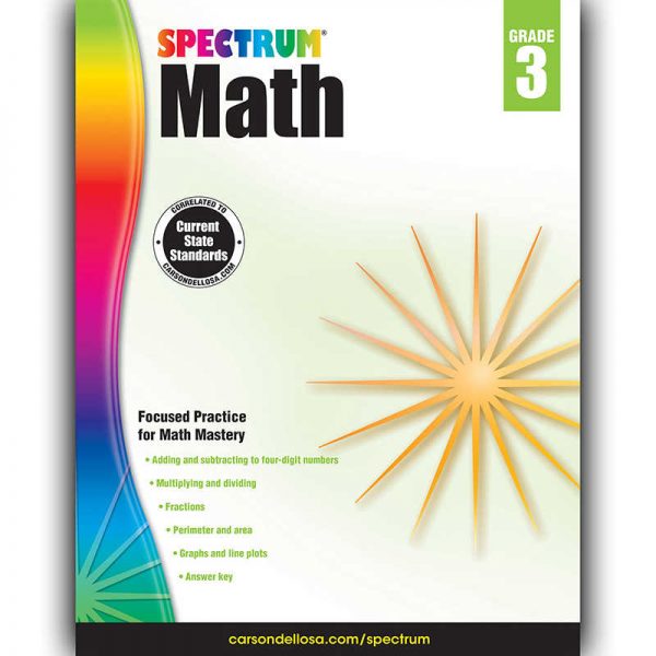Spectrum® Math Workbook, Grade 3, Paperback