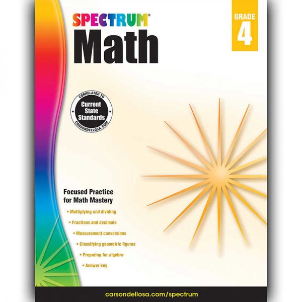 Spectrum® Math Workbook, Grade 4, Paperback
