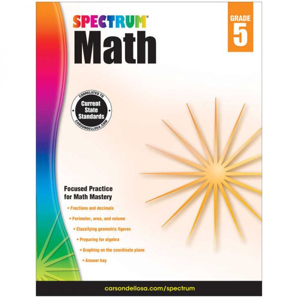 Spectrum® Math Workbook, Grade 5, Paperback