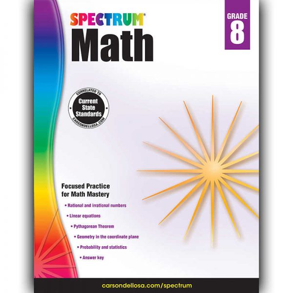 Spectrum® Math Workbook, Grade 8, Paperback