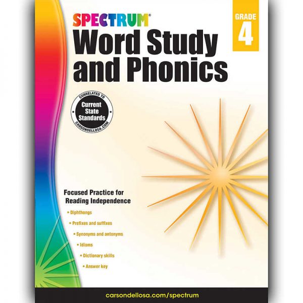 Spectrum® Word Study and Phonics Workbook, Grade 4