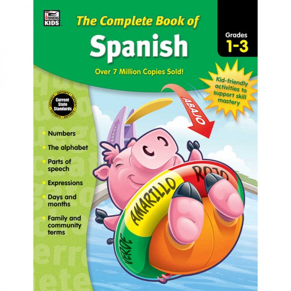 Thinking Kids The Complete Book of Spanish Workbook, Grade 1-3, Paperback