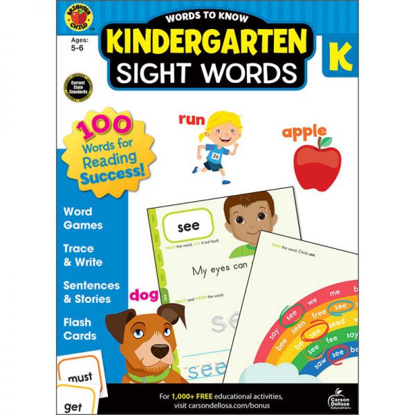 Brighter Child® Words to Know Sight Words, Grade K