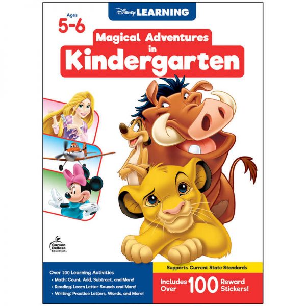 Disney Learning Magical Adventures in Kindergarten Workbook, Grade K, Paperback