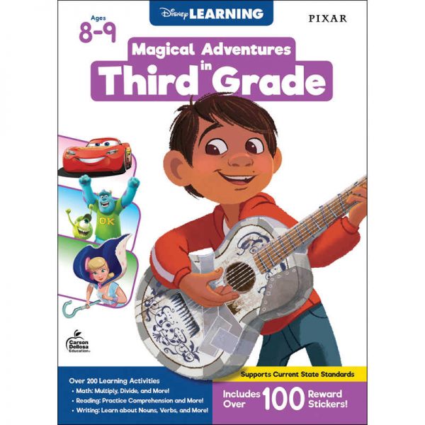 Disney Learning Magical Adventures in Third Grade Workbook, Grade 3, Paperback