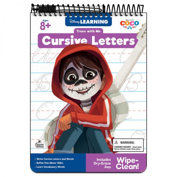 Disney Learning Trace with Me: Coco Cursive Letters Activity Pad, Grade 2-5, Paperback