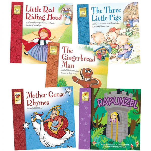 Carson Dellosa Education Classic Fairytale Set, 5 Books Per Set