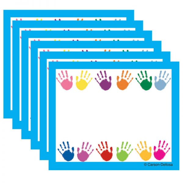 TeachersParadise - Carson Dellosa Education Handprints Name Tags, 40 ...