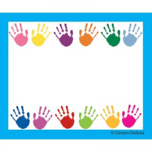 TeachersParadise - Carson Dellosa Education Handprints Name Tags, Pack ...
