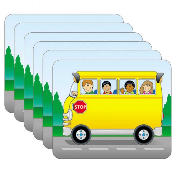 Carson Dellosa Education School Bus Name Tags, 3" x 2.5", 40 Per Pack, 6 Packs