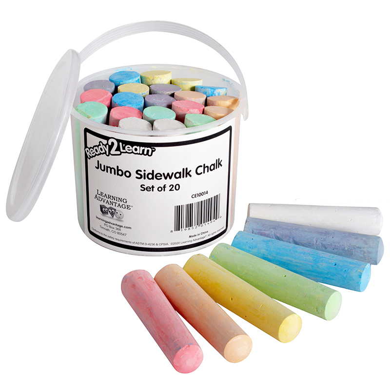 20 SIDEWALK CHALK Sticks BIG 3 1/2x1 Multi Color Drawing Chalkboard Tic  Tac Toe