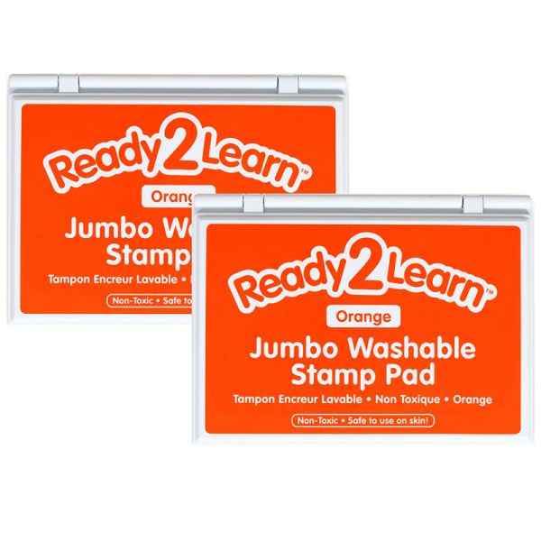 TeachersParadise Ready 2 Learn Jumbo Washable Stamp Pad Orange