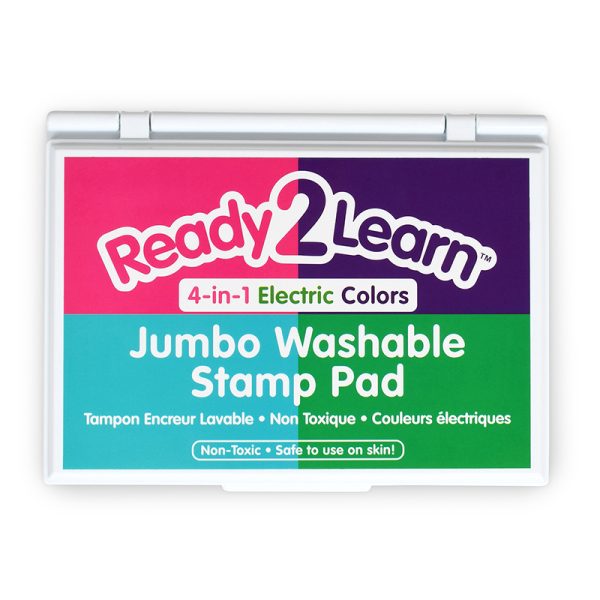 Ready 2 Learn Jumbo Washable Stamp Pad - 4-in-1 Electric Colors