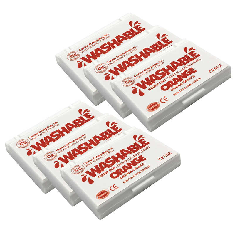Ready 2 Learn® Washable Stamp Pad, Orange, Pack of 6