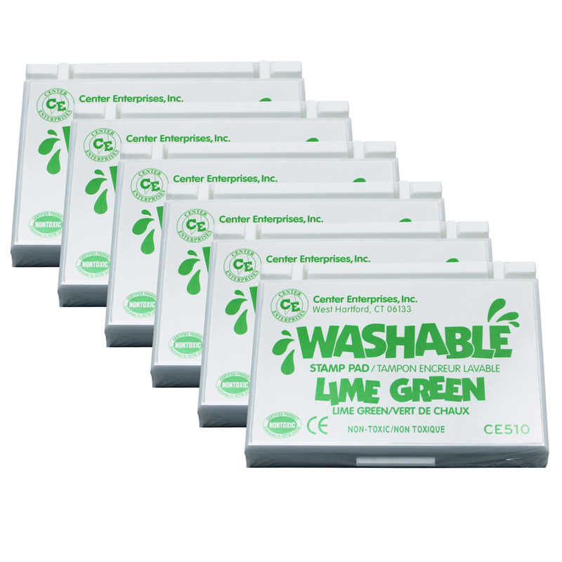 Ready 2 Learn® Washable Stamp Pad, Lime Green, Pack of 6