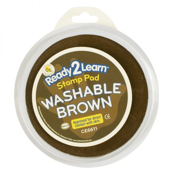 Ready 2 Learn® Jumbo Circular Washable Stamp Pad, Brown