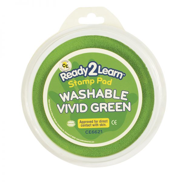 Ready 2 Learn® Jumbo Circular Washable Stamp Pad, Vivid Green