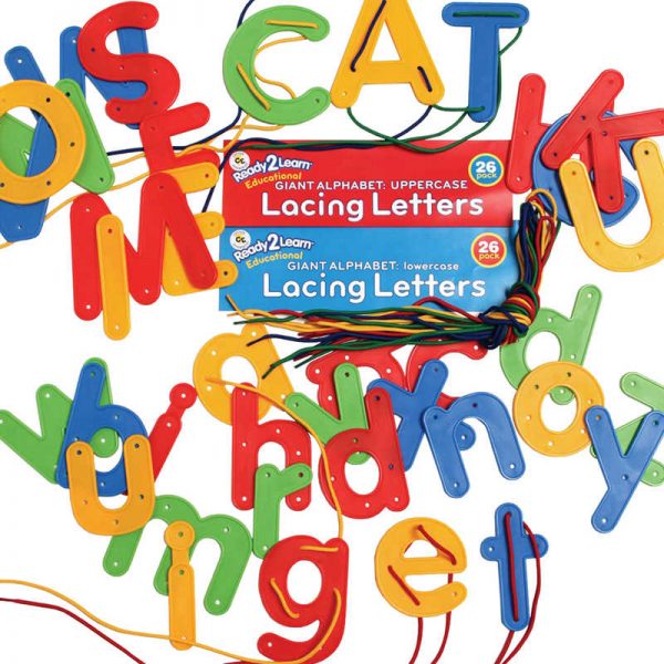 Ready 2 Learn® Lacing Alphabet, Uppercase & Lowercase Combo, Set of 68