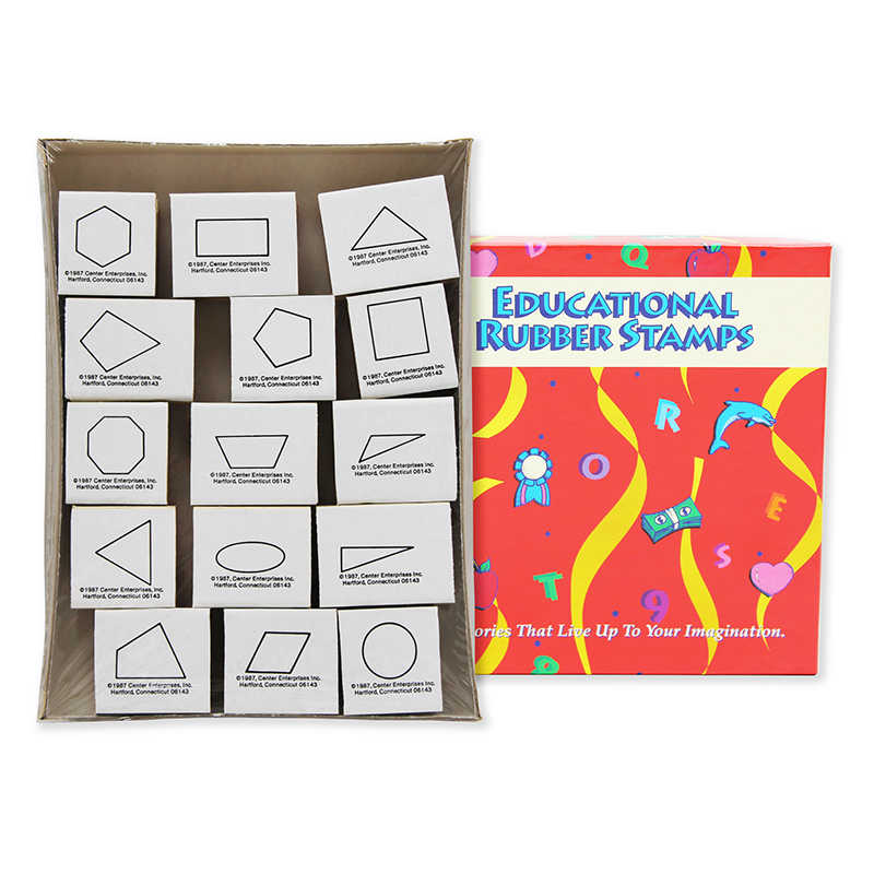 TeachersParadise Ready 2 Learn® Geometric Shape Stamps, 2D, Set of 15