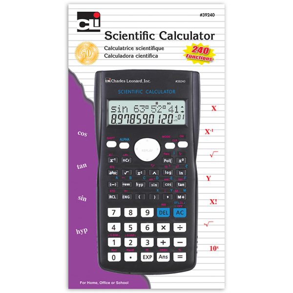 Charles Leonard, Inc. Scientific Calculator, 12 Digit, 240 Functions