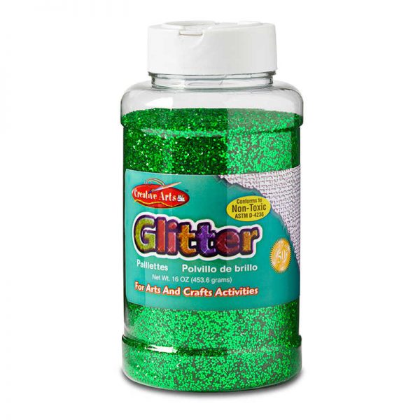 Charles Leonard Creative Arts by Charles Leonard Glitter, 16 oz. Bottle, Green