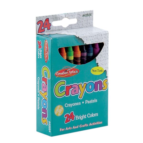 Charles Leonard, Inc. Crayons, Assorted Colors, Box of 24
