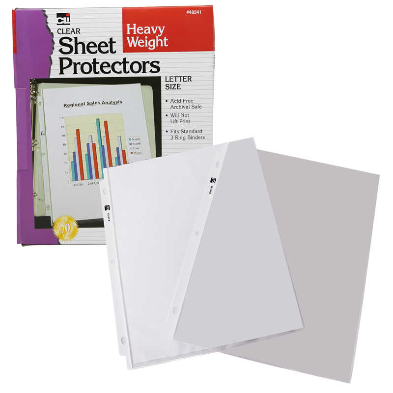 Oxford® Expanding Vinyl Sheet Protectors, 1" Expansion, Reinforced 3 Hole Punch, Clear, 5 Per Pack
