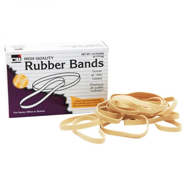 Charles Leonard Rubber Bands, #33, 3-1/2" x 1/8", 1/4 lb. Box