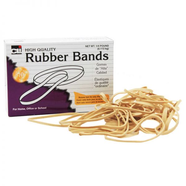 Charles Leonard Rubber Bands, #64 (3" x 1/4"), 1/4 Pound Box