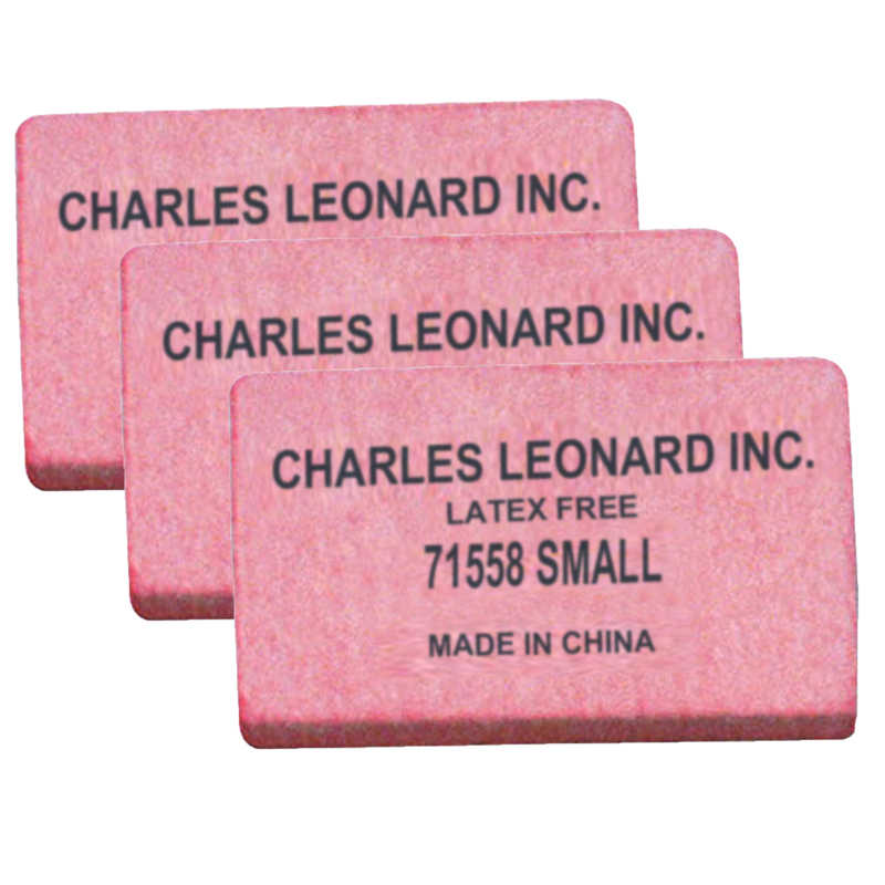 TeachersParadise Charles Leonard Pencil Eraser Synthetic Latex Free Block Shape Small