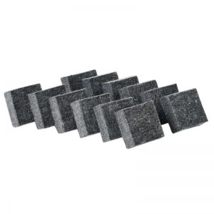 Charles Leonard Multi-Purpose Felt Erasers, 2" x 2", Charcoal, Pack of 12