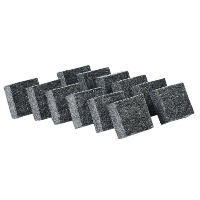 Charles Leonard Multi-Purpose Felt Erasers, 2" x 2", Charcoal, Pack of 12